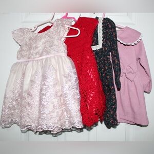 Bundle of four dresses for baby